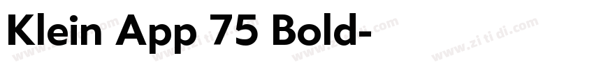 Klein App 75 Bold字体转换